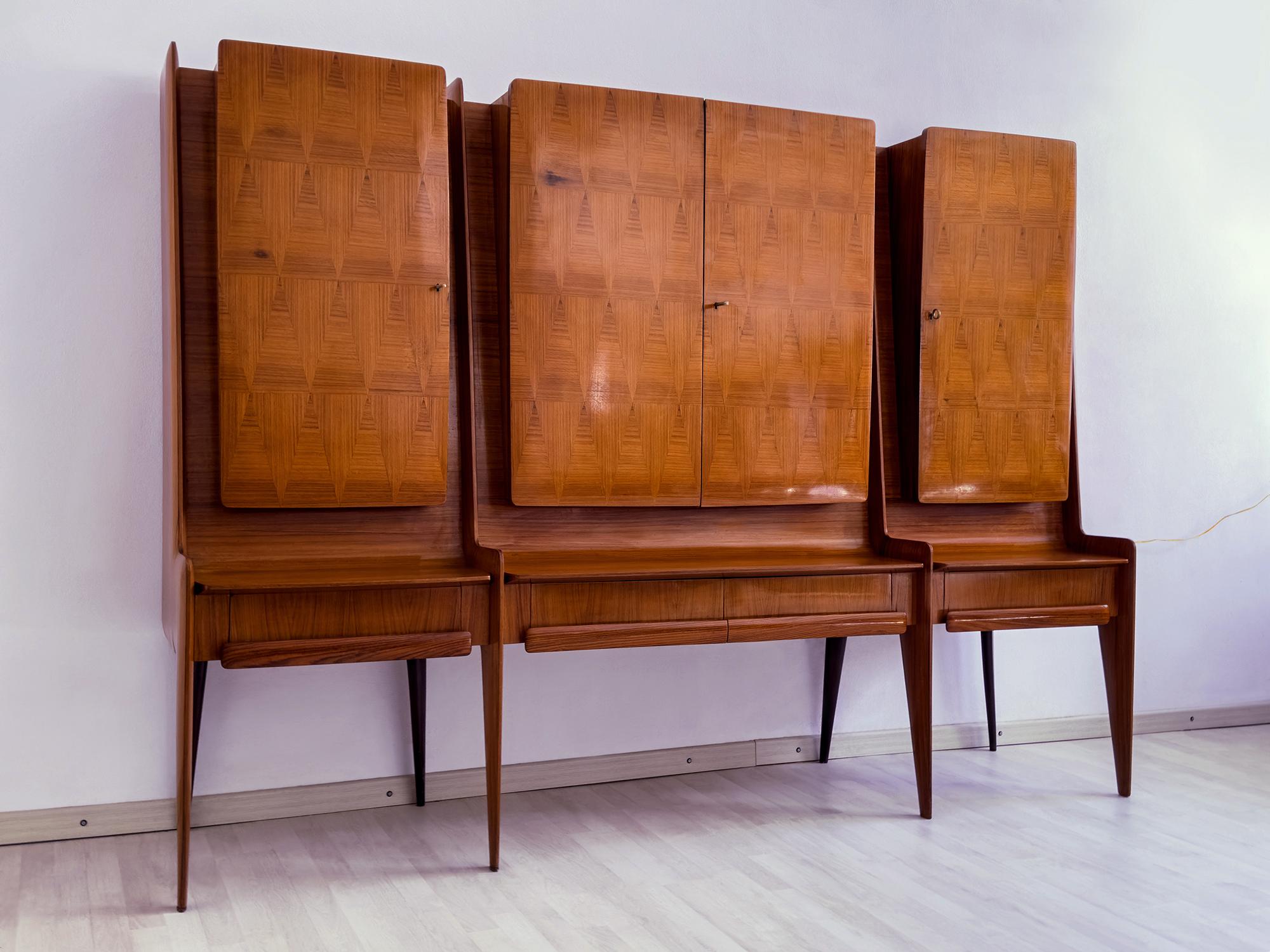 Italian Mid-Century Sideboard with Dry Bar by La Permanente Mobili Cantù, 1950s 11