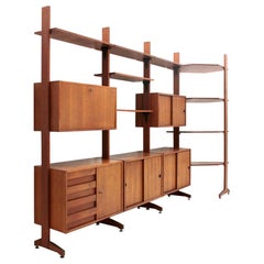 Italian Midcentury Wall Unit with Corner, 1960s