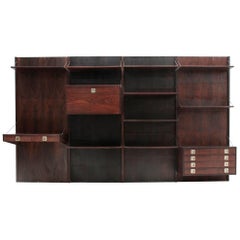 Italian Midcentury Wall Unit with Desk by Stildomus, 1960s