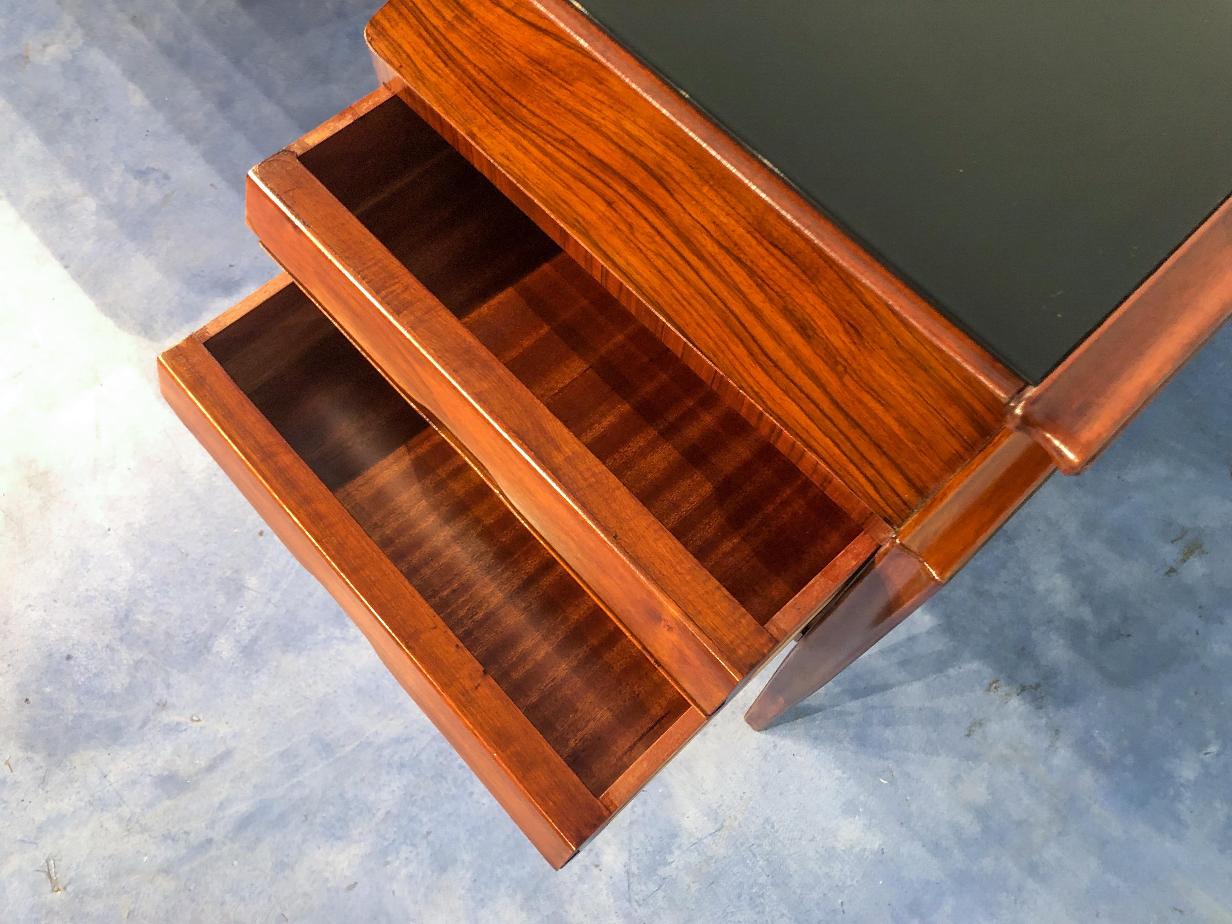 Italian Midcentury Walnut Executive Desk, Guglielmo Ulrich, 1950s 12