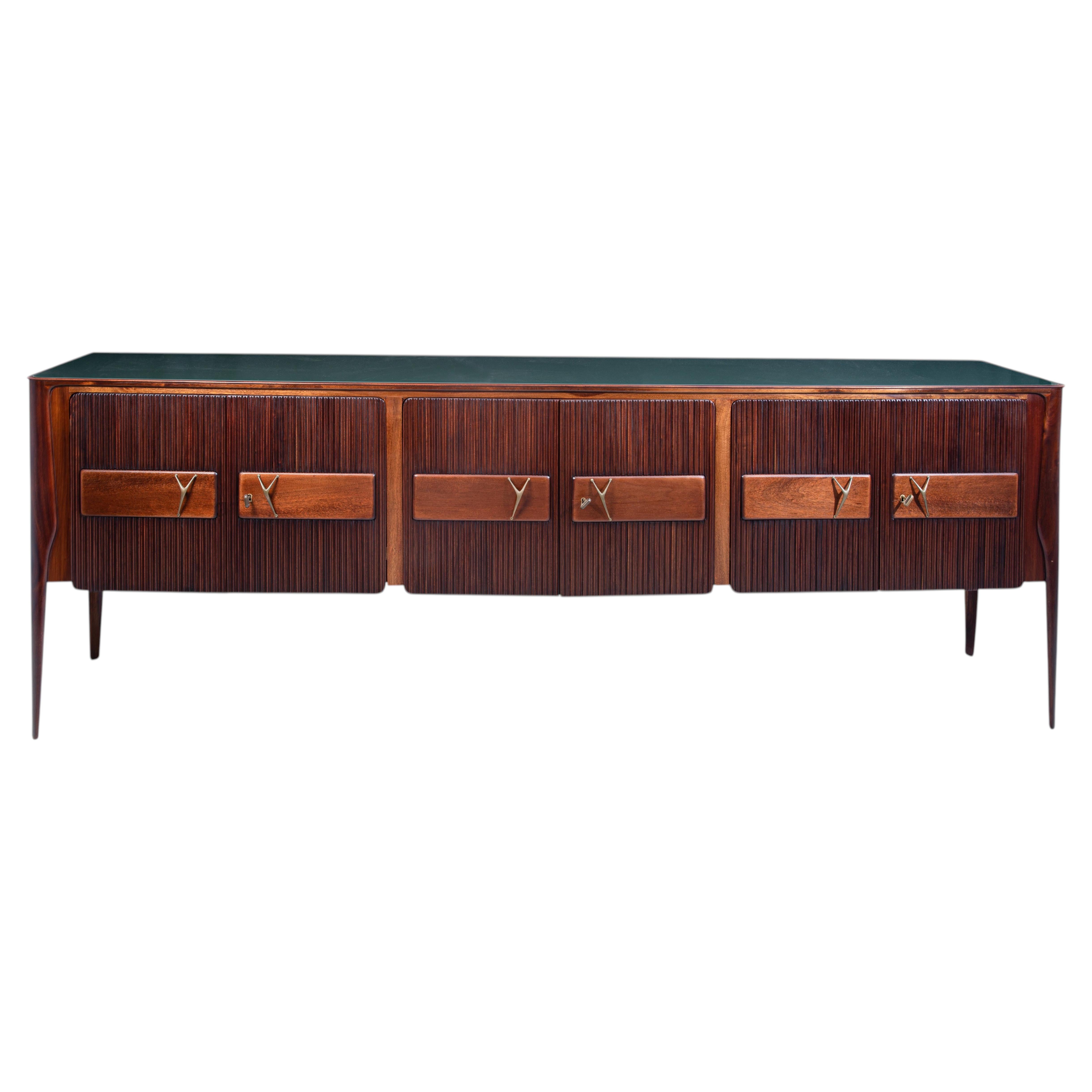 Italian Midcentury Walnut Sideboard Attributed to Mario Quarti, c. 1950