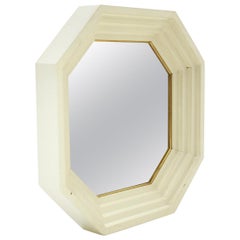 Italian Midcentury White Mirror by Carlo de Carli for Sormani, 1960s
