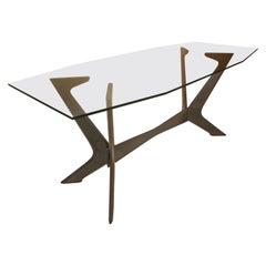 Table à manger italienne en bois du milieu du siècle