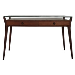 Bureau italien du milieu du siècle en Wood Wood Table de bureau 1950s