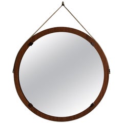 Italian Midcentury Wood Wall Mirror by Franco Campo & Carlo Graffi, 1950s