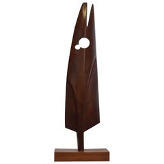 Scultura in legno italiana del Medioevo "Elemento Vegetale" Elvio Becheroni, anni '70