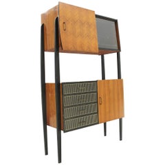 Italian Midcentury Wooden Wall Unit, 1950s