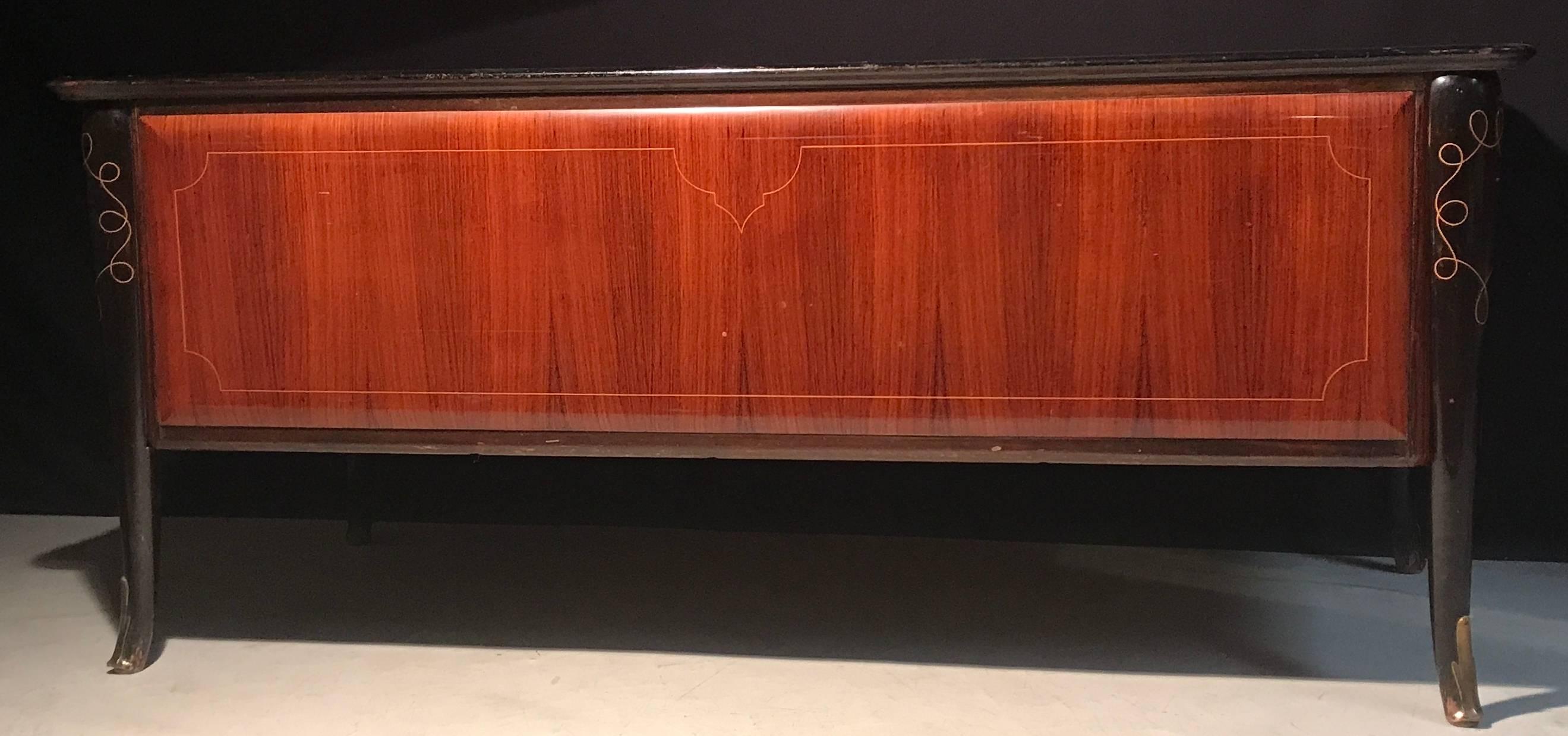 Mid-Century Modern Italian Midcentury Writing Desk attributed to Paolo Buffa For Sale