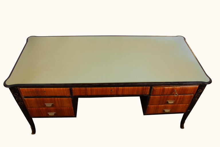 Italian Midcentury Writing Desk Attributed to Paolo Buffa For Sale 1