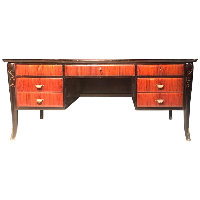 Italian Midcentury Writing Desk Attributed to Paolo Buffa For Sale
