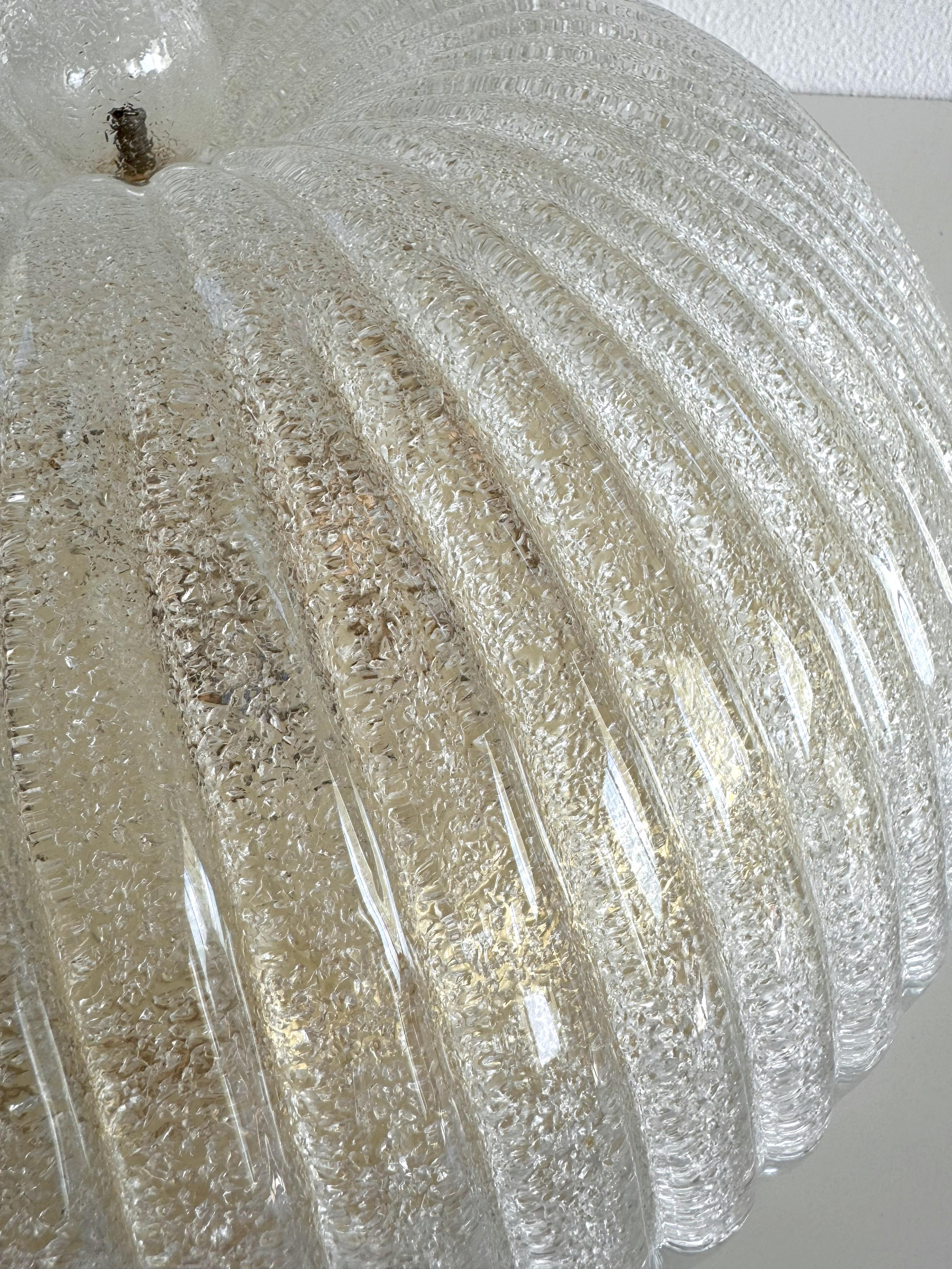 Lampada ad incasso in vetro di Murano stile Barovier, 1970s in vendita 3
