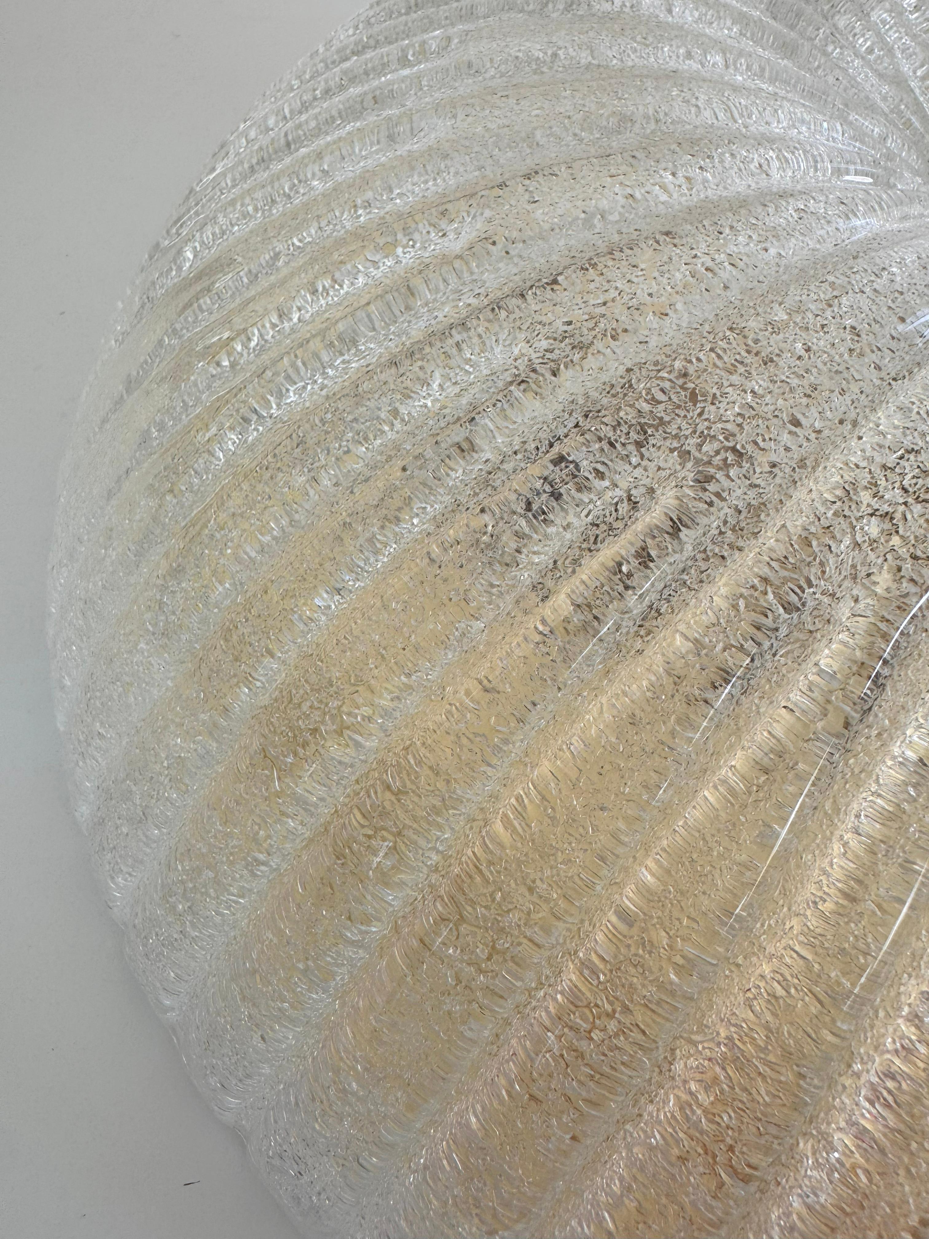 Lampada ad incasso in vetro di Murano stile Barovier, 1970s in vendita 4