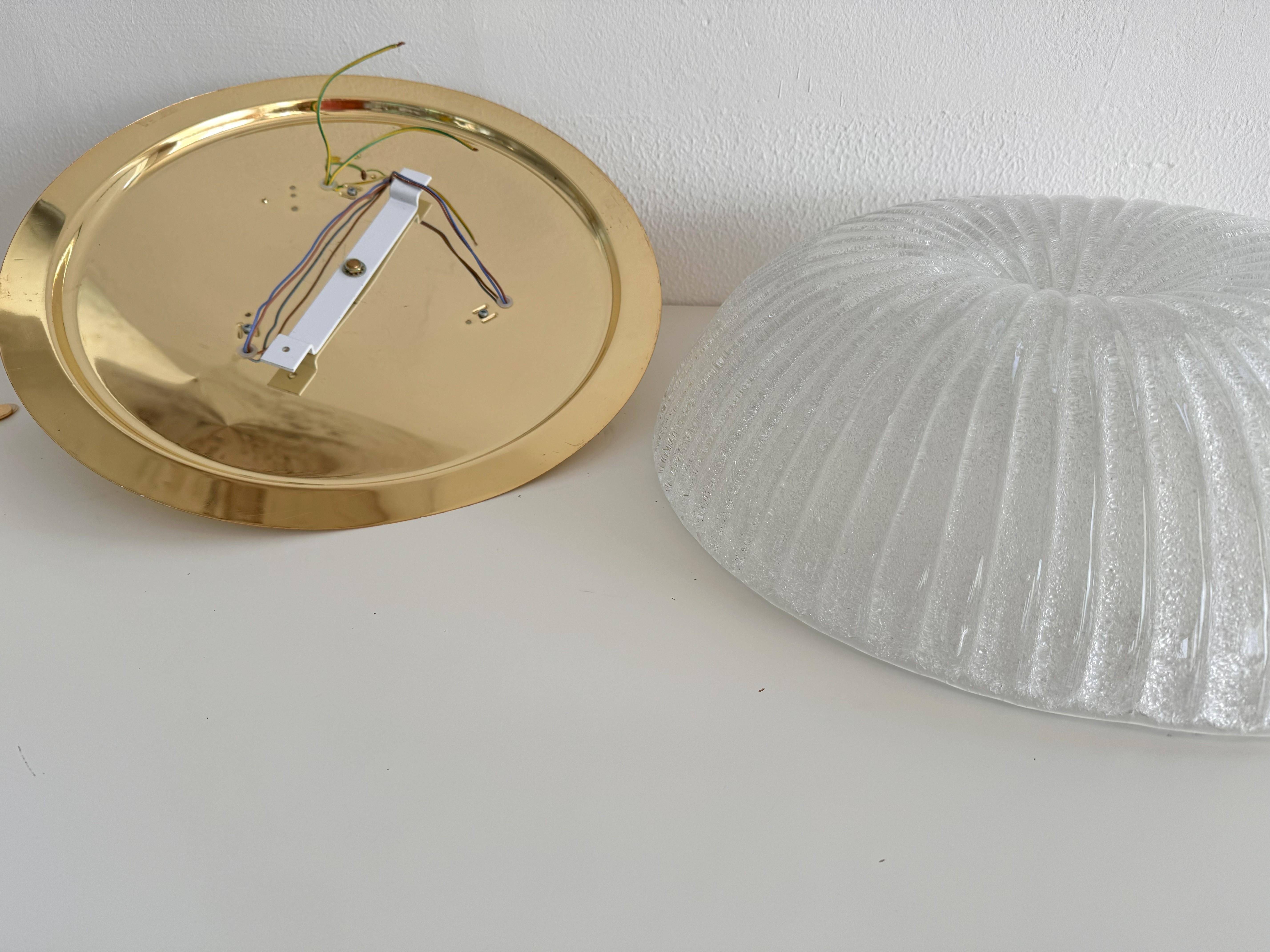Lampada ad incasso in vetro di Murano stile Barovier, 1970s in vendita 6