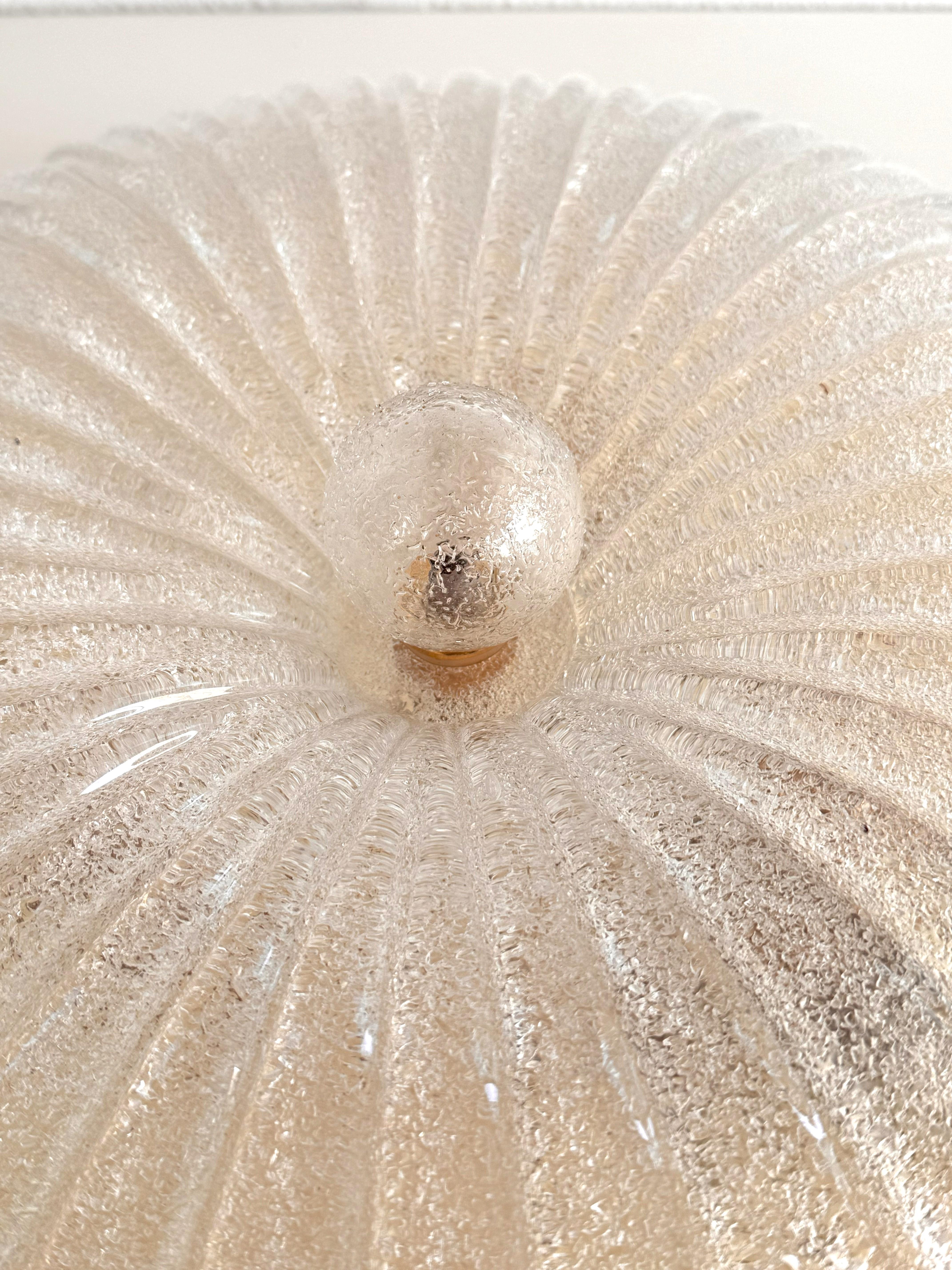Lampada ad incasso in vetro di Murano stile Barovier, 1970s in vendita 1