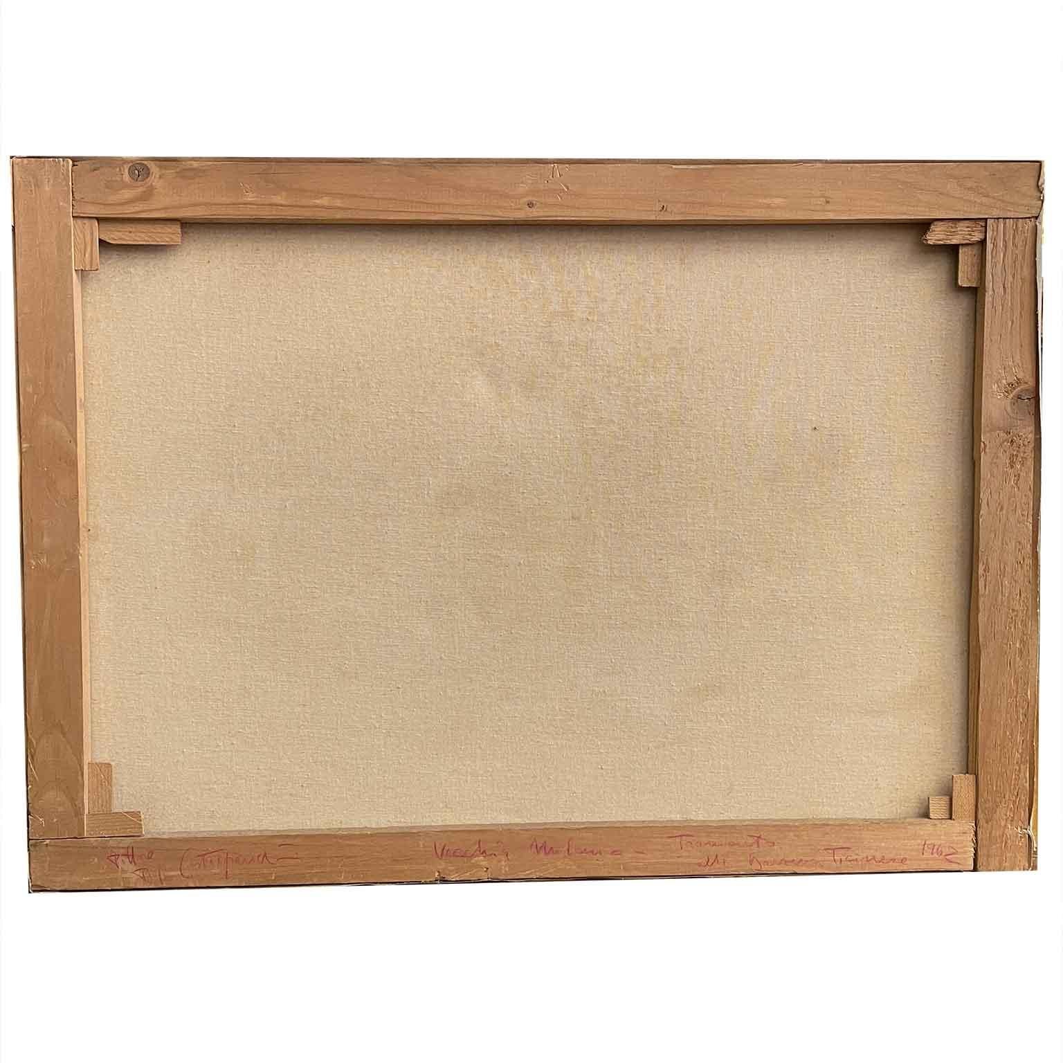 Milán italiana Vista del Naviglio de Darsena por Castelfranchi Cirano 1962 siglo XX en venta