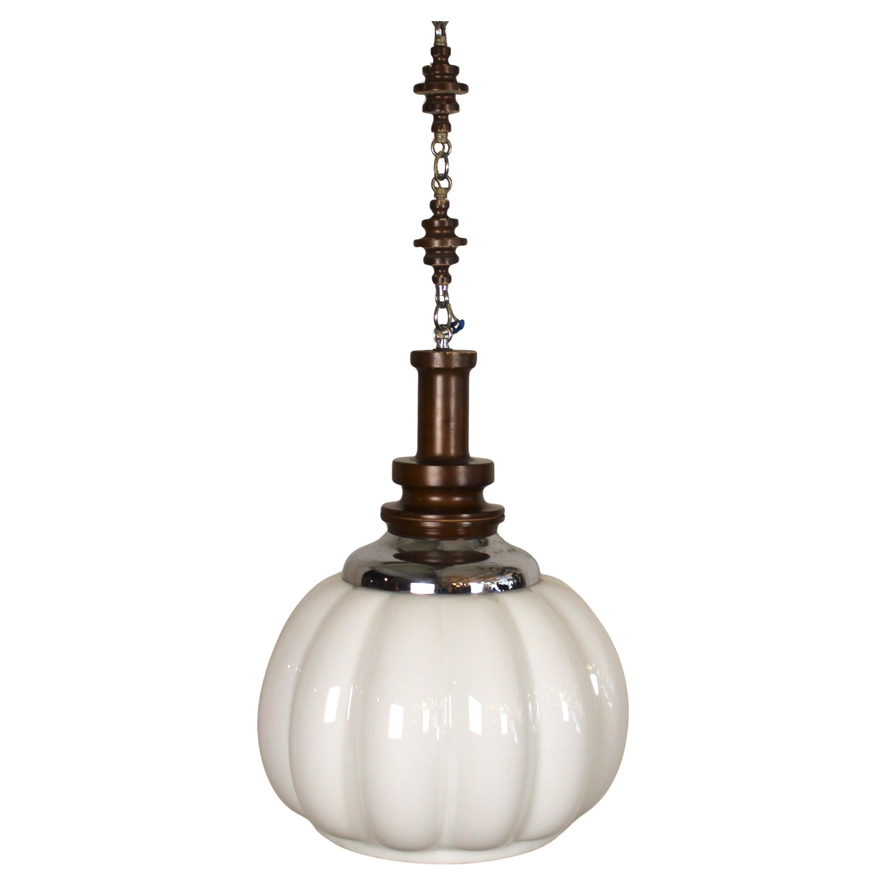 Italian Milk Glass Pendant