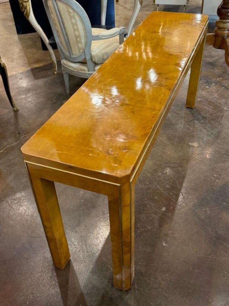Italian Milo Baughman Style Console In Good Condition For Sale In Dallas, TX