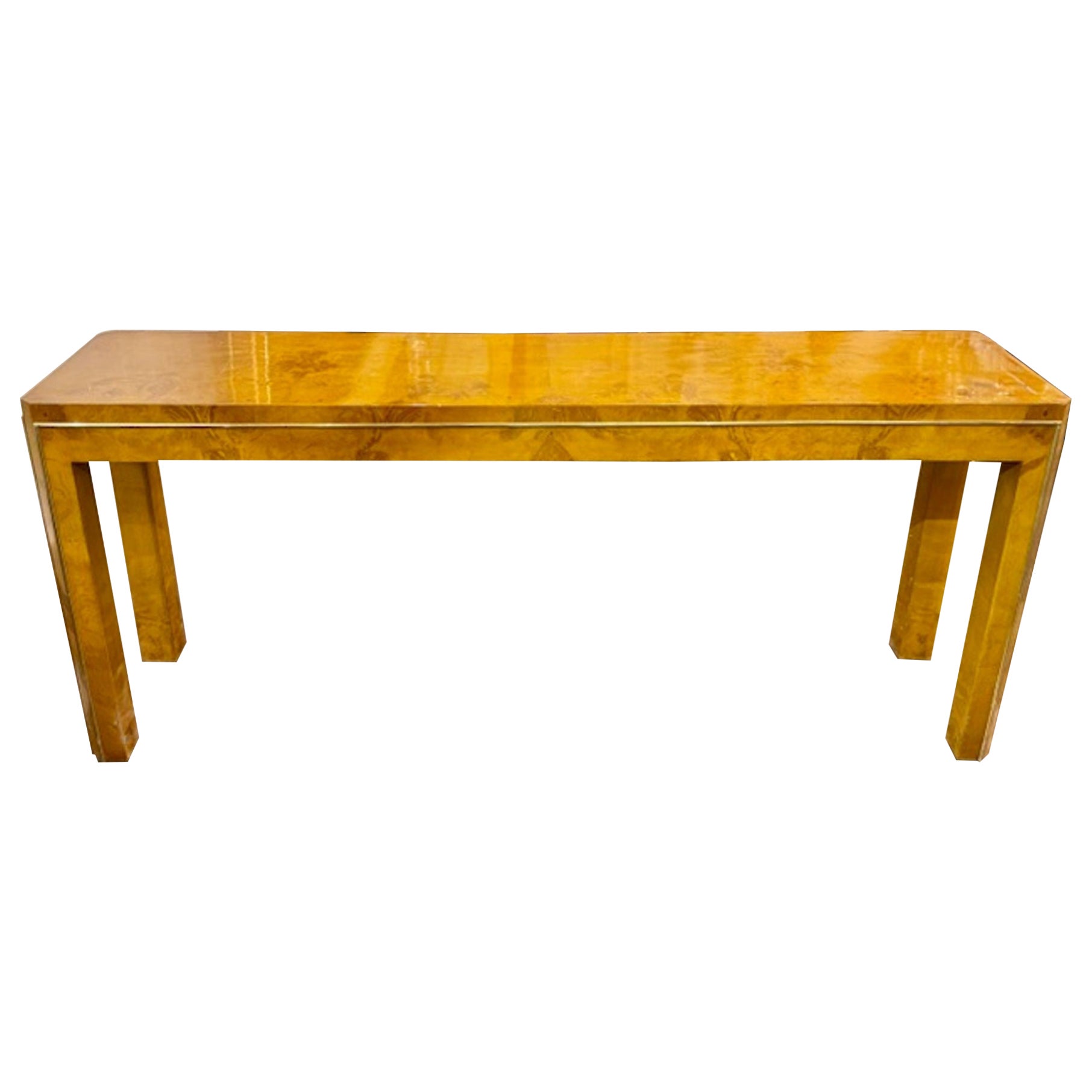 Italian Milo Baughman Style Console For Sale