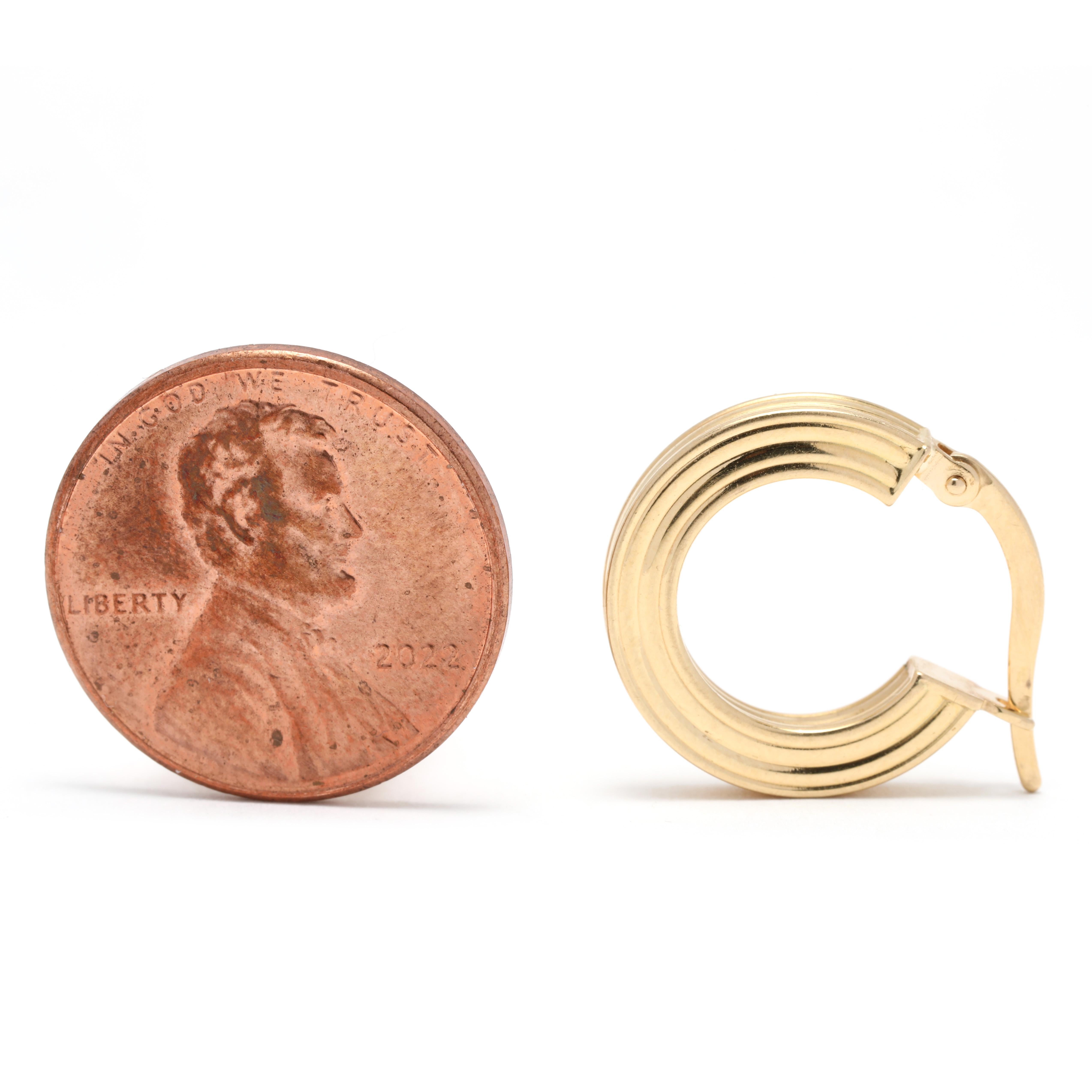 Mini Hexagon Star Hoop Earrings - 18K Gold-plated