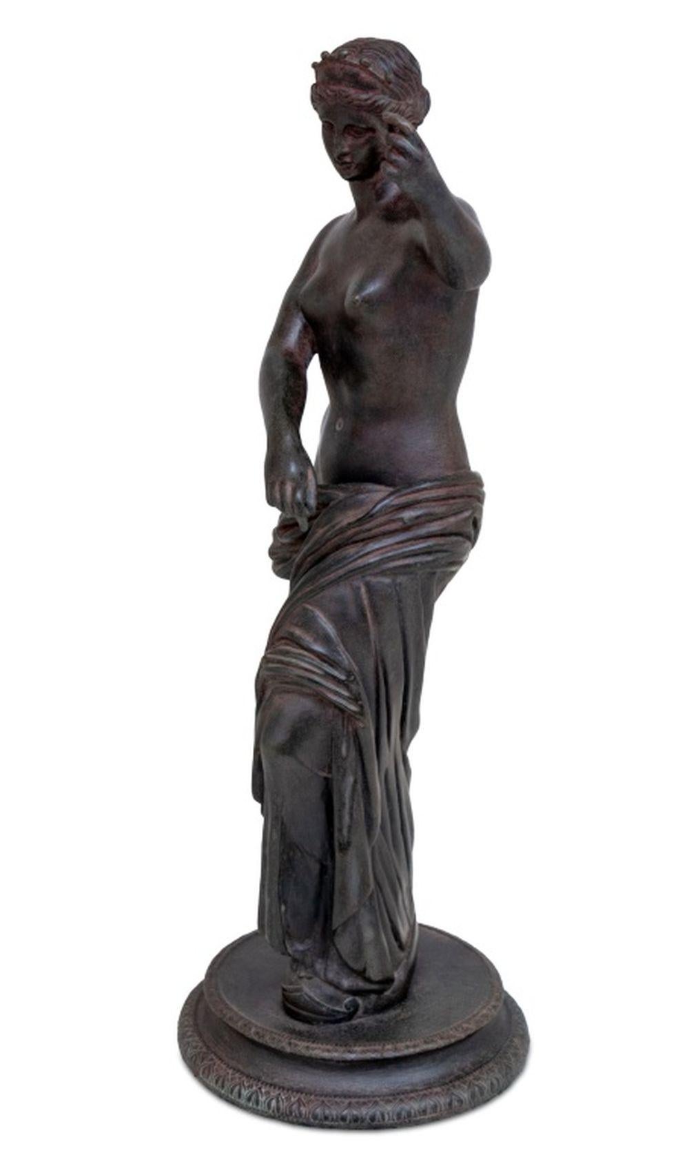 Italian Minerva Patinated Bronze Sculpture In Good Condition For Sale In Astoria, NY