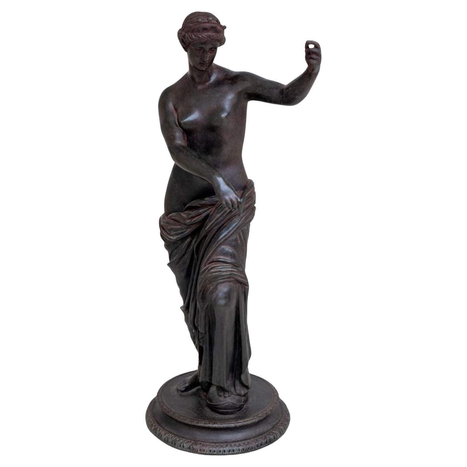 Italian Minerva Patinated Bronze Sculpture For Sale