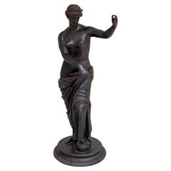 Italian Minerva Patinated Bronze Sculpture