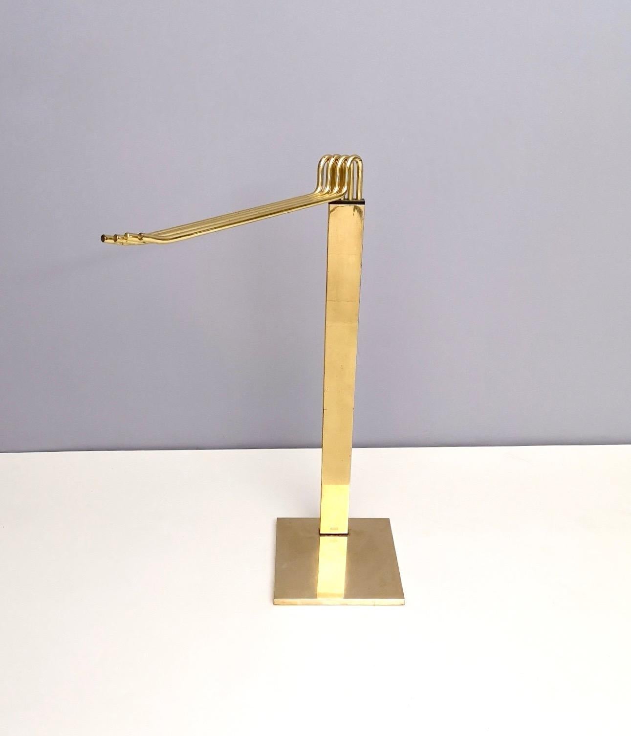 Italian Minimal Brass Towel Rack, Italy, 1980s In Excellent Condition In Bresso, Lombardy
