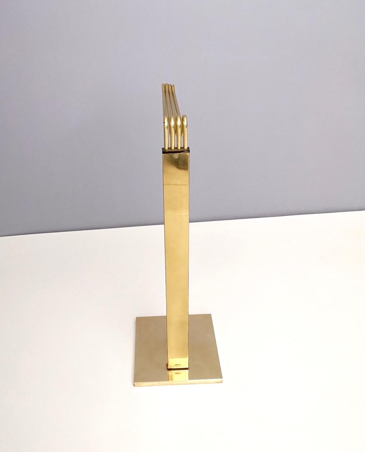 Italian Minimal Brass Towel Rack, Italy, 1980s 1