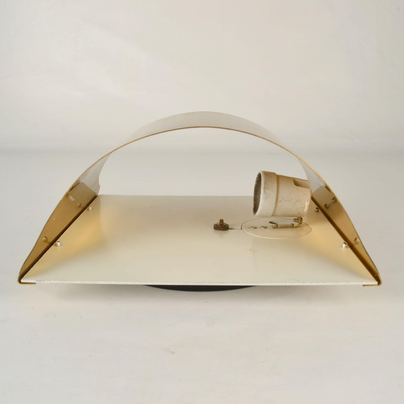 Italian Minimalist Geometric Brass 1960's Wall Sconces 4