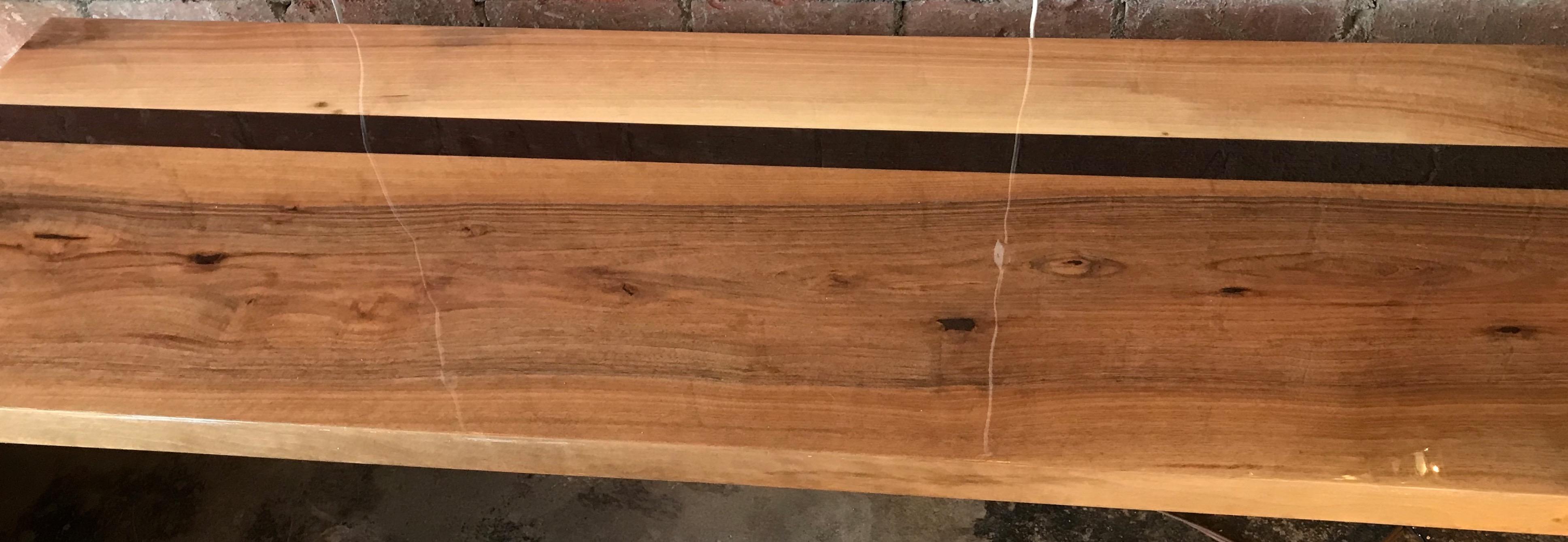 Italian Minimalist Monolithic Oak Bench In Excellent Condition For Sale In Los Angeles, CA