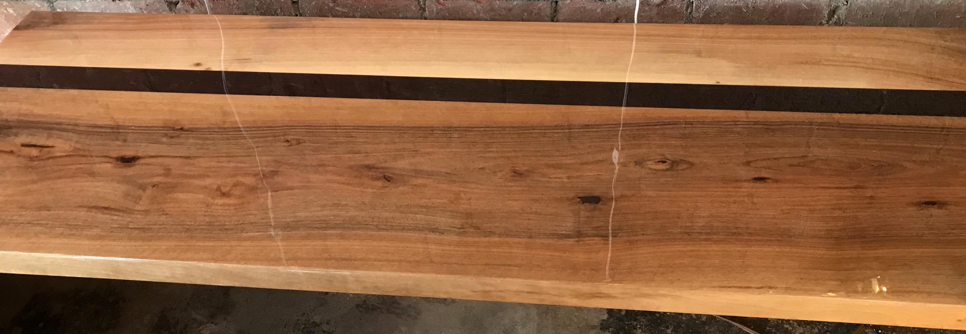 XXI secolo e contemporaneo Panchina italiana minimalista monolitica in Oak in vendita
