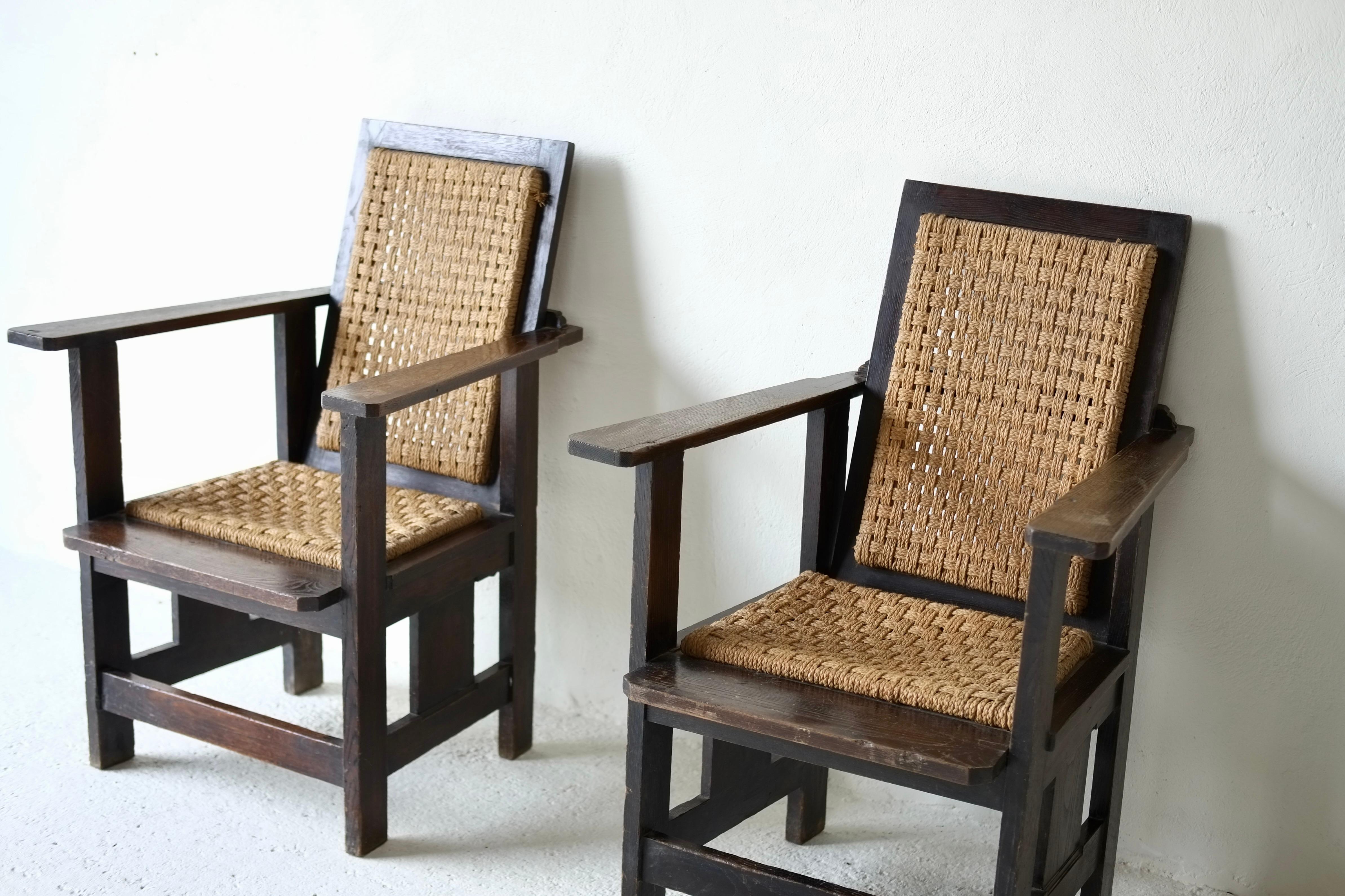 Sillones italianos minimalistas de cuerda en Bueno estado para la venta en London, GB