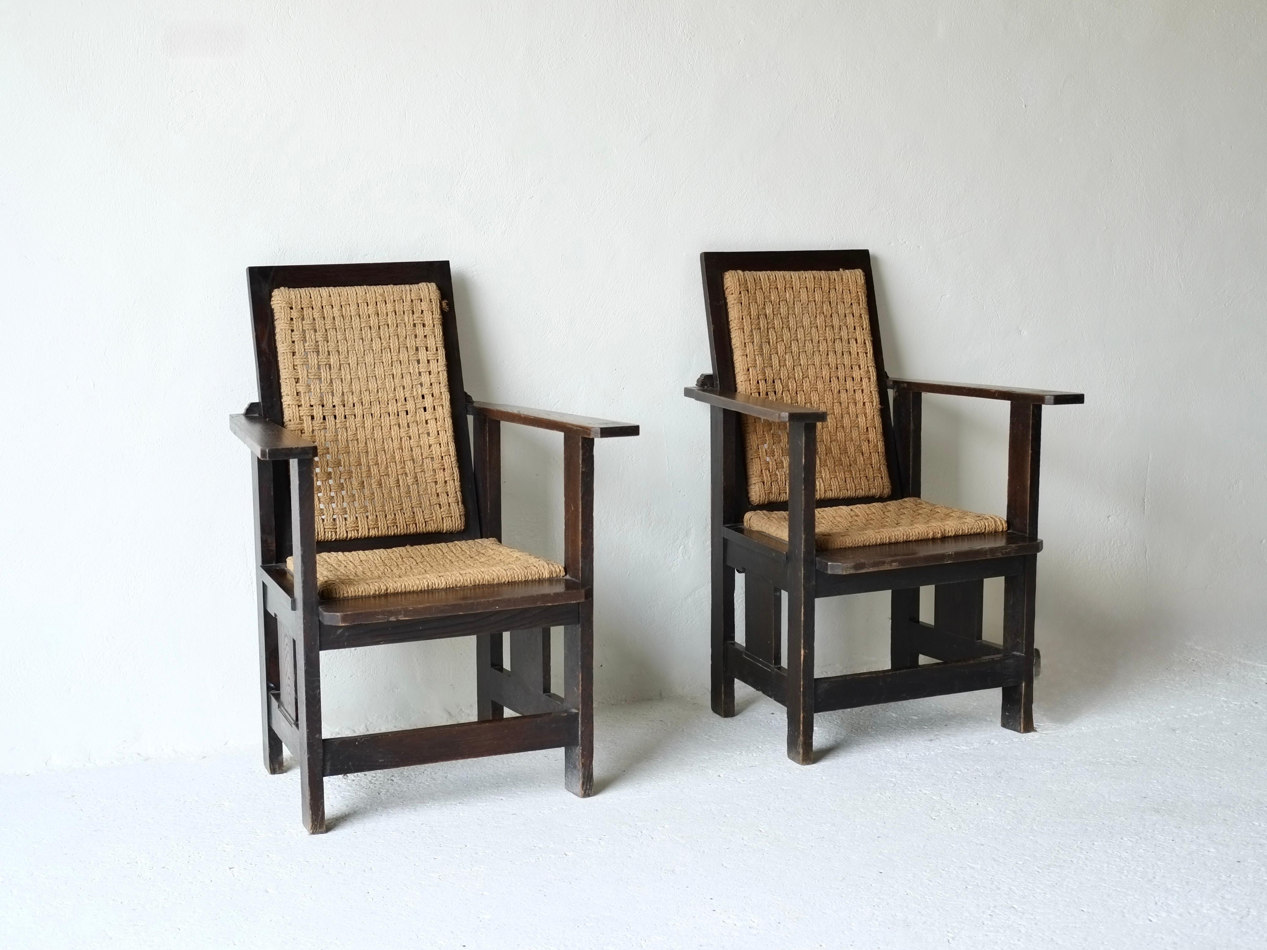 Sillones italianos minimalistas de cuerda en venta 1
