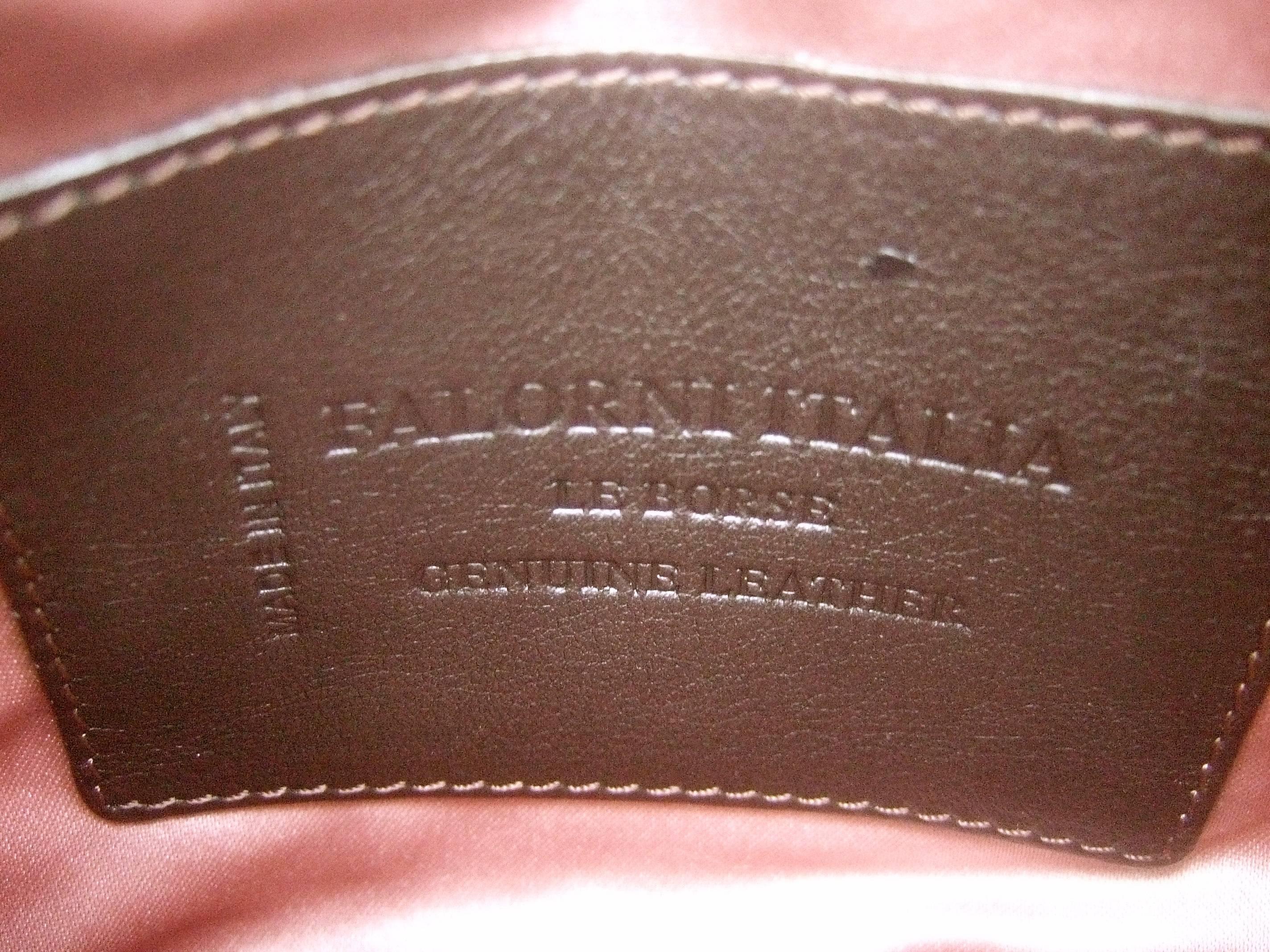 Italian Mink Fur Leather Trim Wristlet Handbag Designed by Florini   5