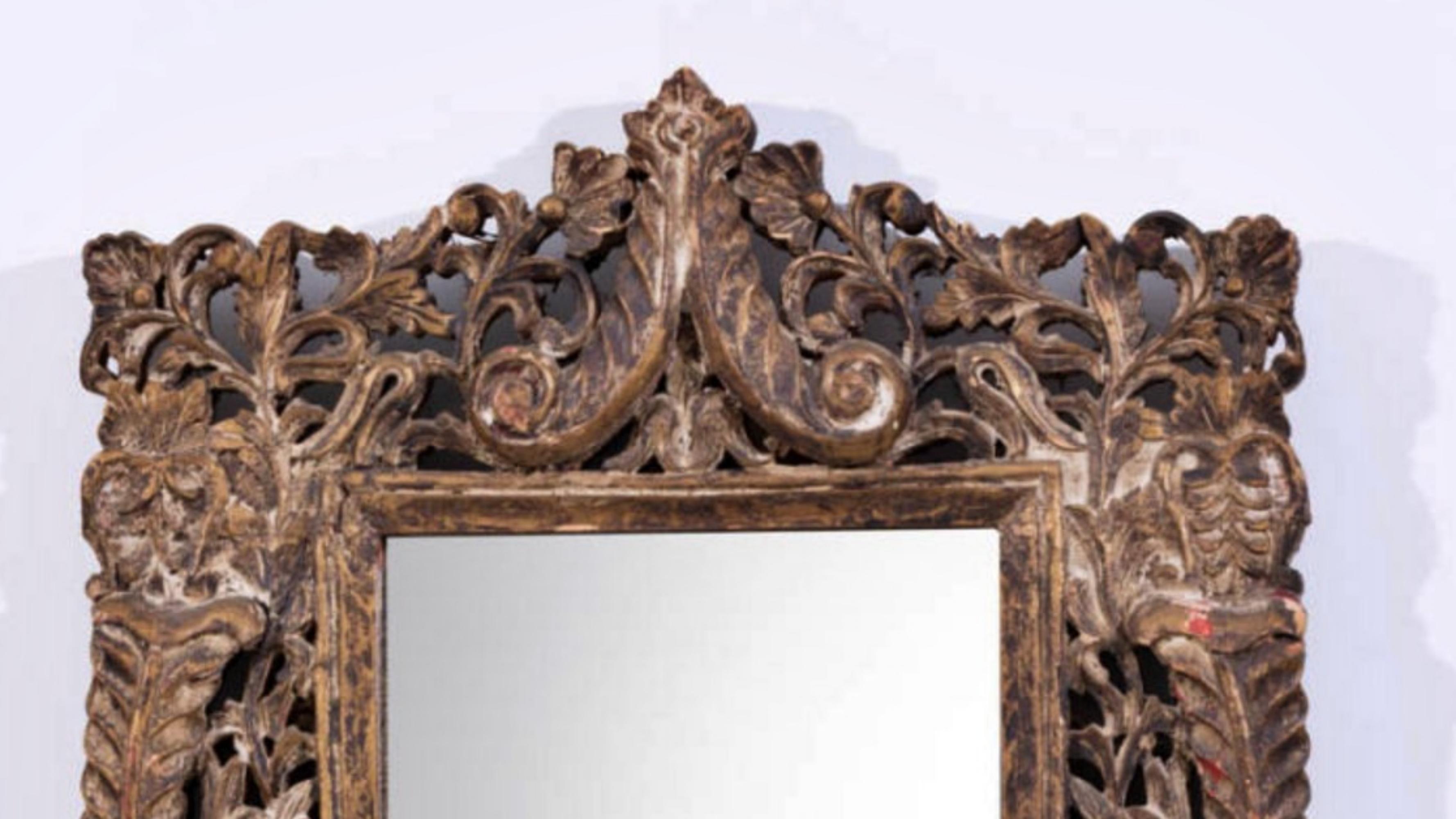 Hand-Crafted Italian Mirror 18th Century For Sale