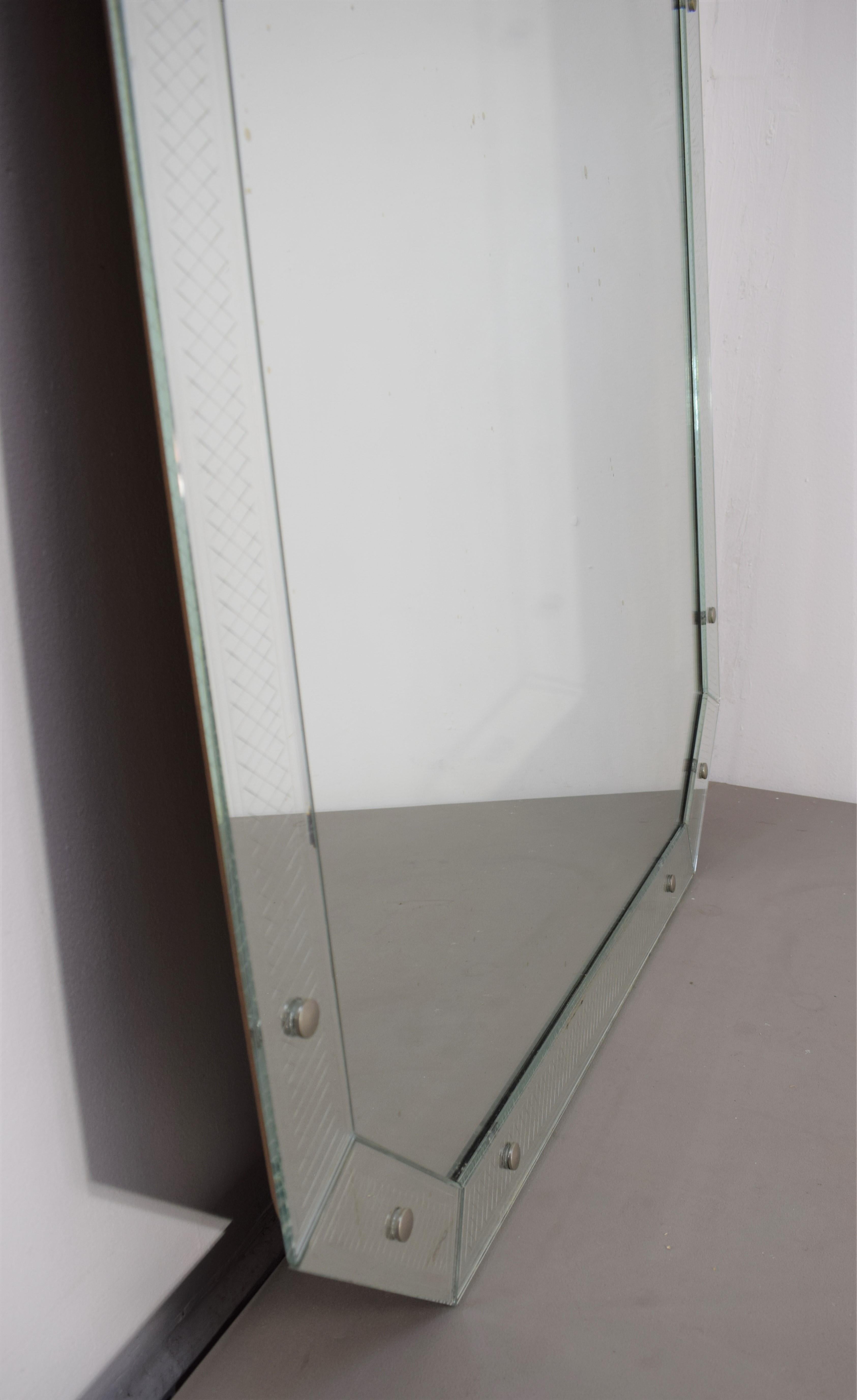 Italian Mirror by Pietro Chiesa, 1950s For Sale 1