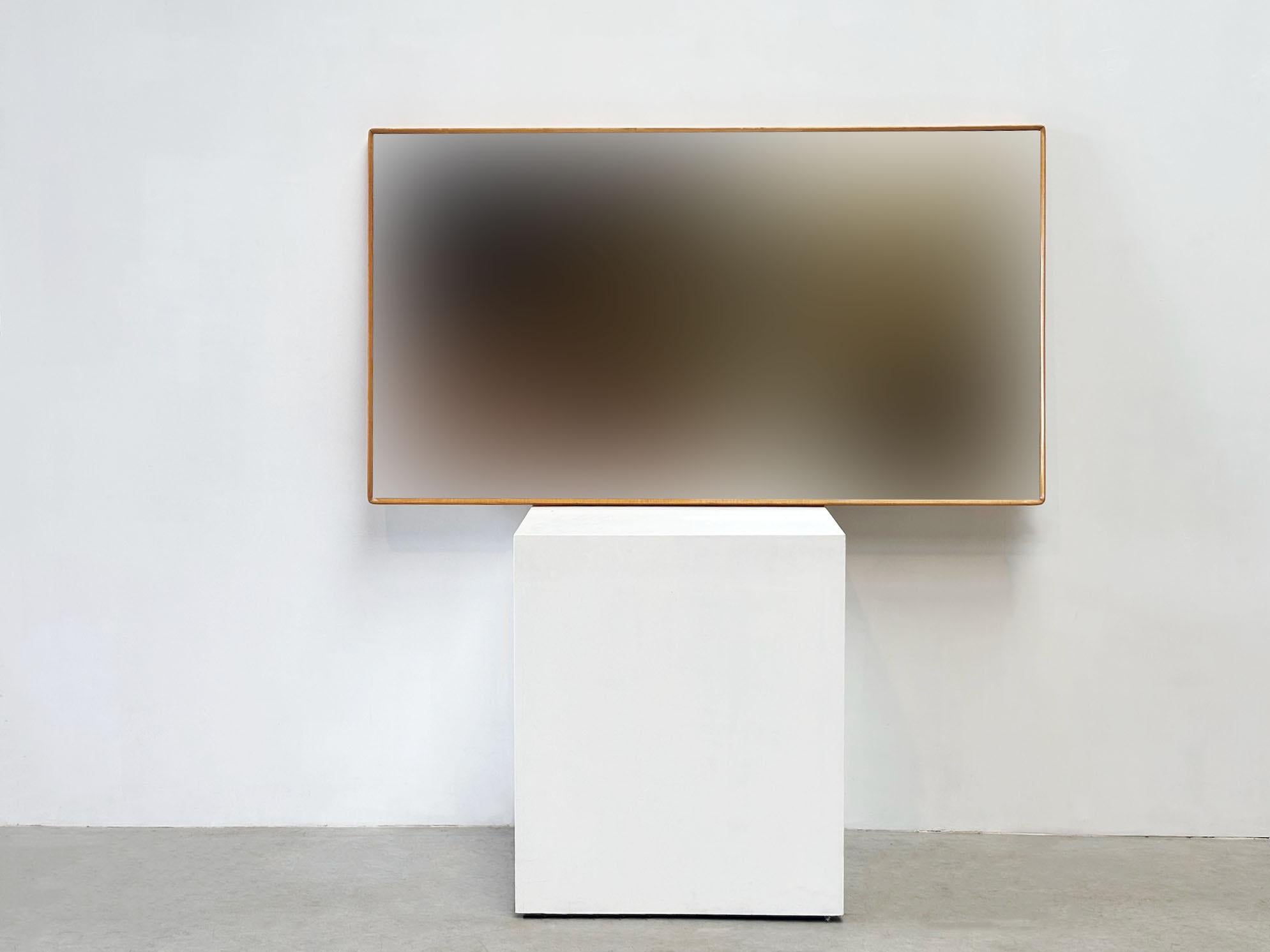Glass Italian mirror by Silvio Cavatorta For Sale