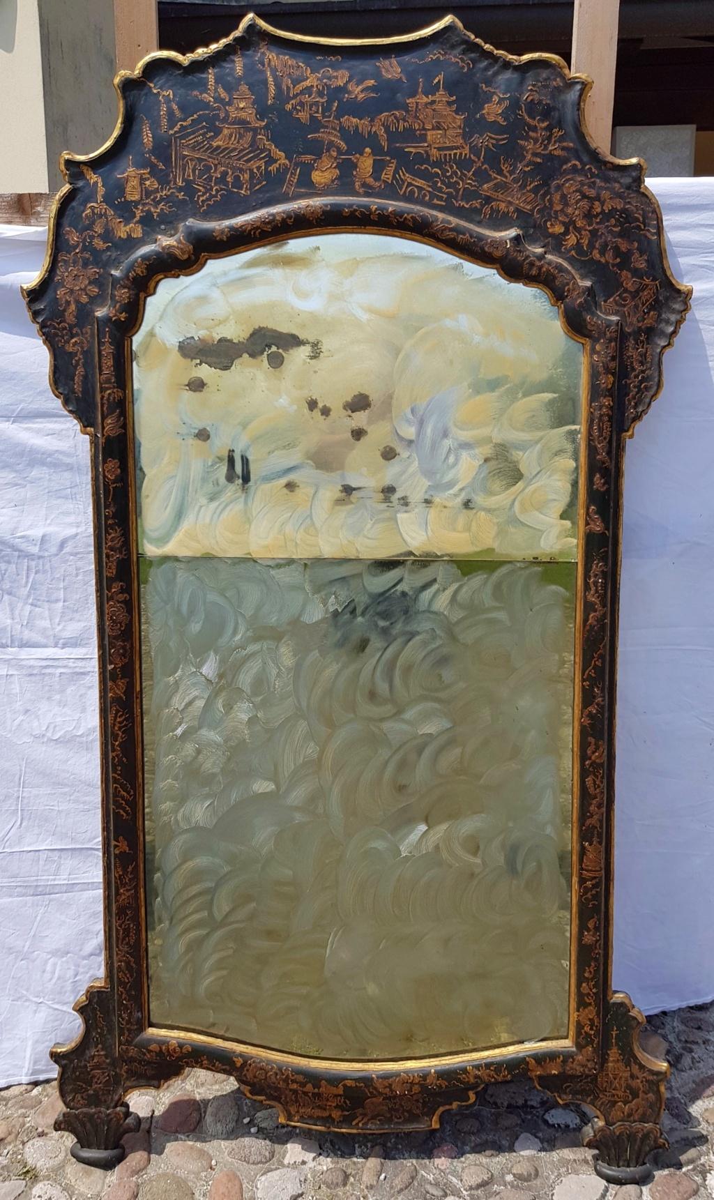 italian wood carved mirror