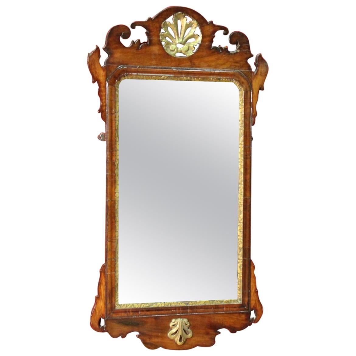 Italian Mirror Carved in Walnut of the 20th Century For Sale