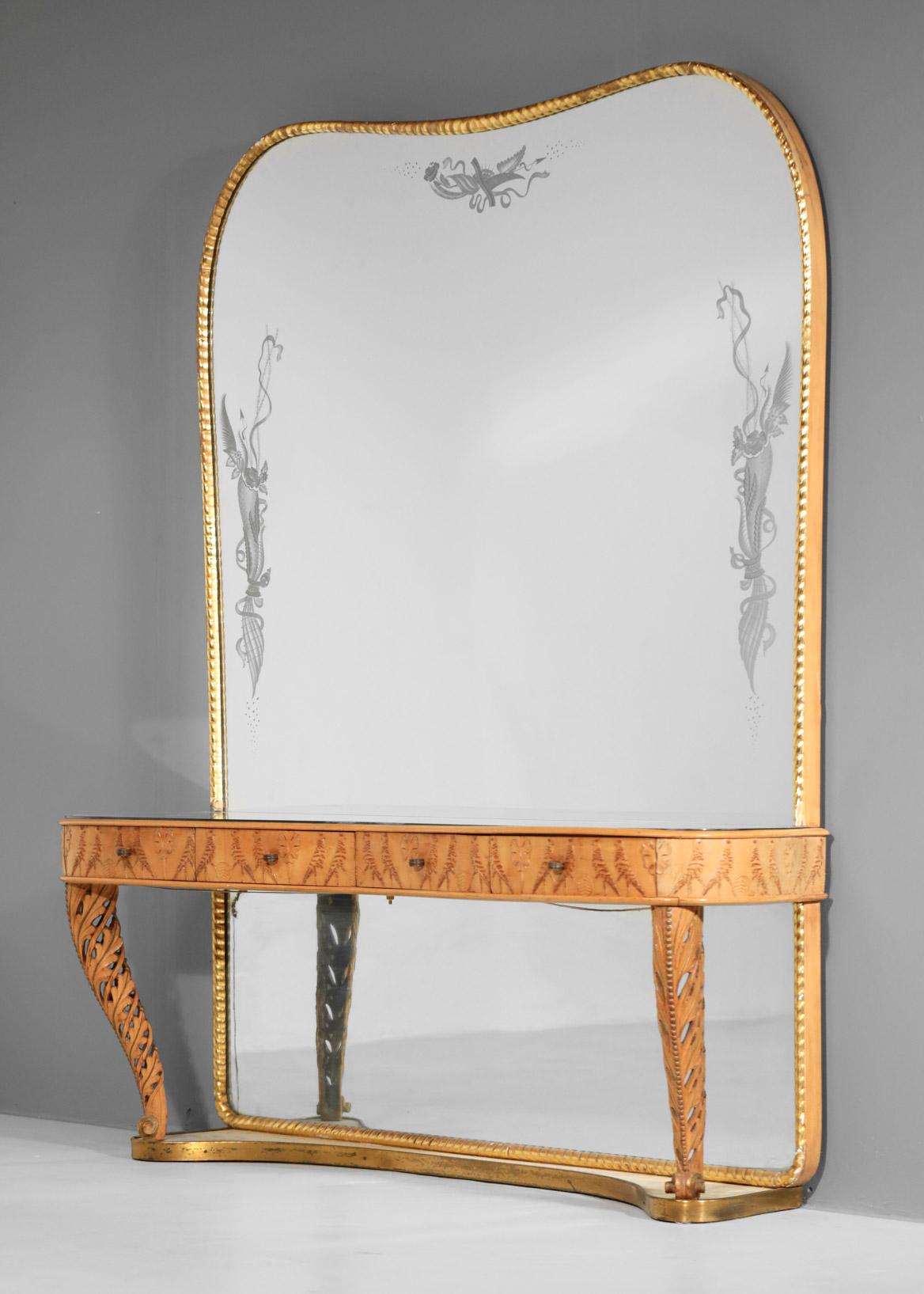 Italian Mirror Console by Pier Luigi Colli, 1960s For Sale 2