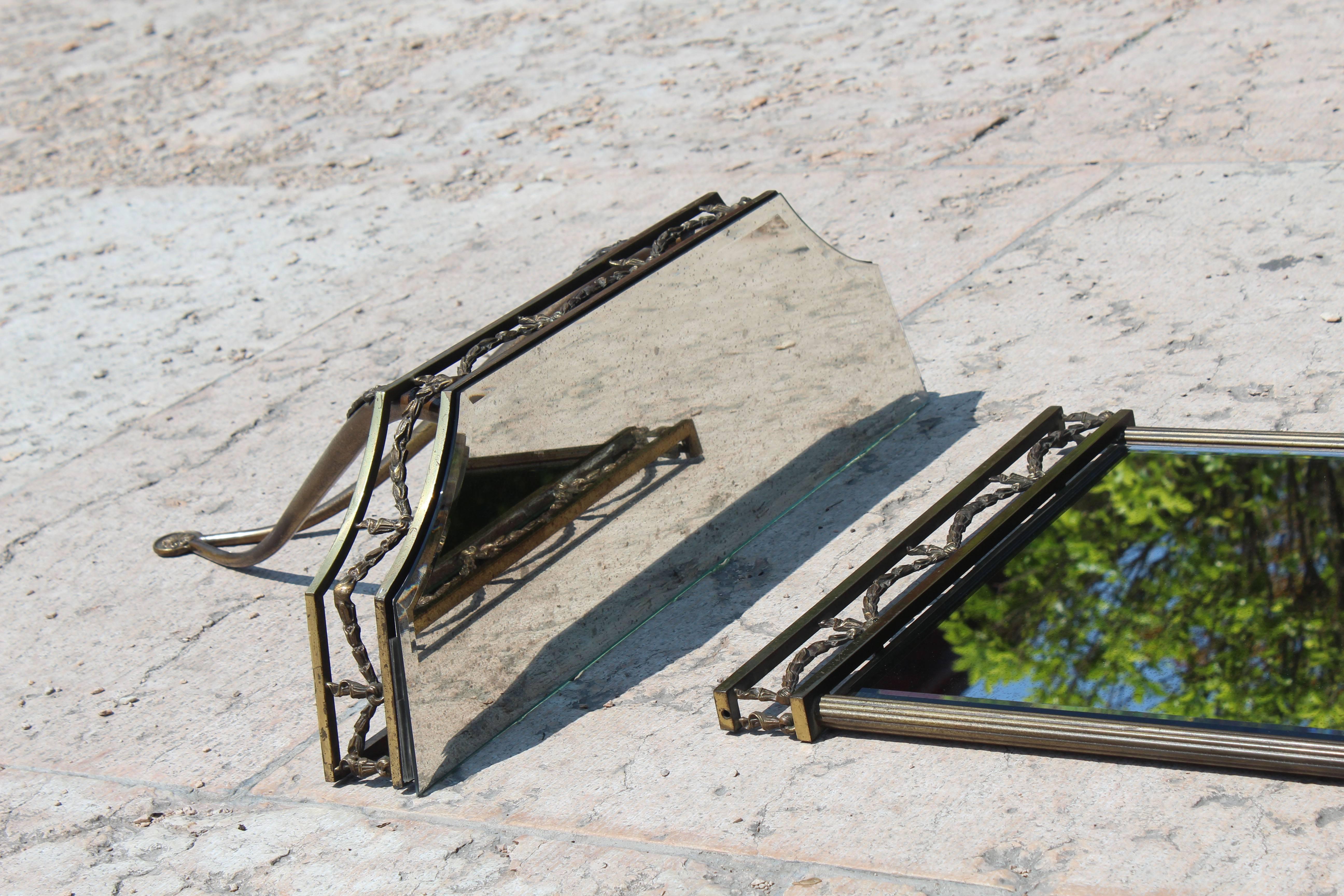 Italian Mirror Console with Matching Mirror, Casa Veneto, 1900s For Sale 3