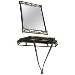 Antique Italian Mirror Console with Matching Mirror, Casa Veneto, 1900s
