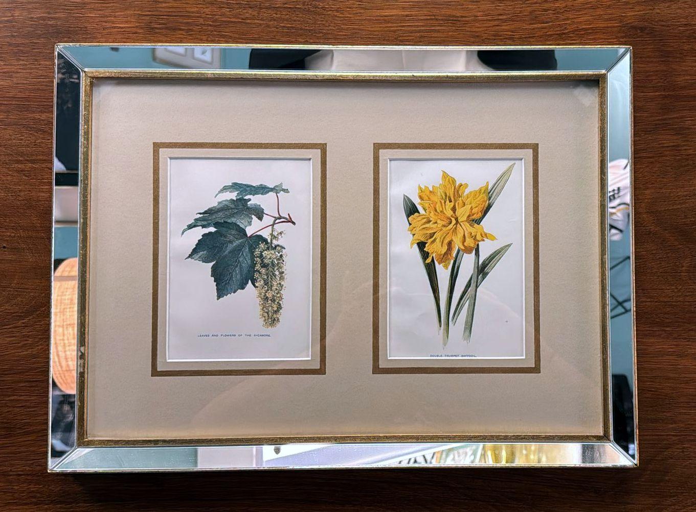 We kindly suggest reading the entire description, as it provides detailed technical and historical information to ensure the authenticity of our items. The frame enclosing the two prints is quite unique and unusual; it was recently crafted by an
