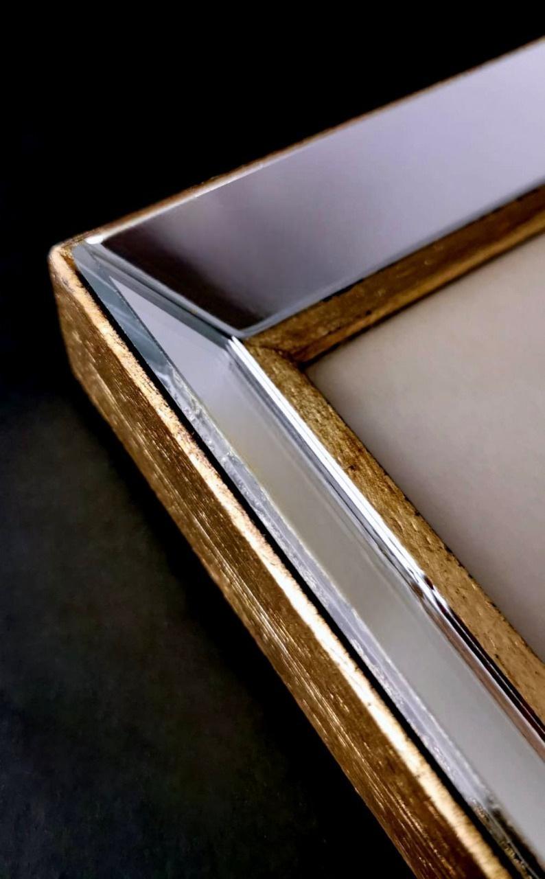 Cadre de miroir italien avec impressions florales chrmolithologiques anglaises - 04 en vente 2