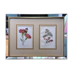 Cadre de miroir italien avec impressions florales chrmolithologiques anglaises - 04