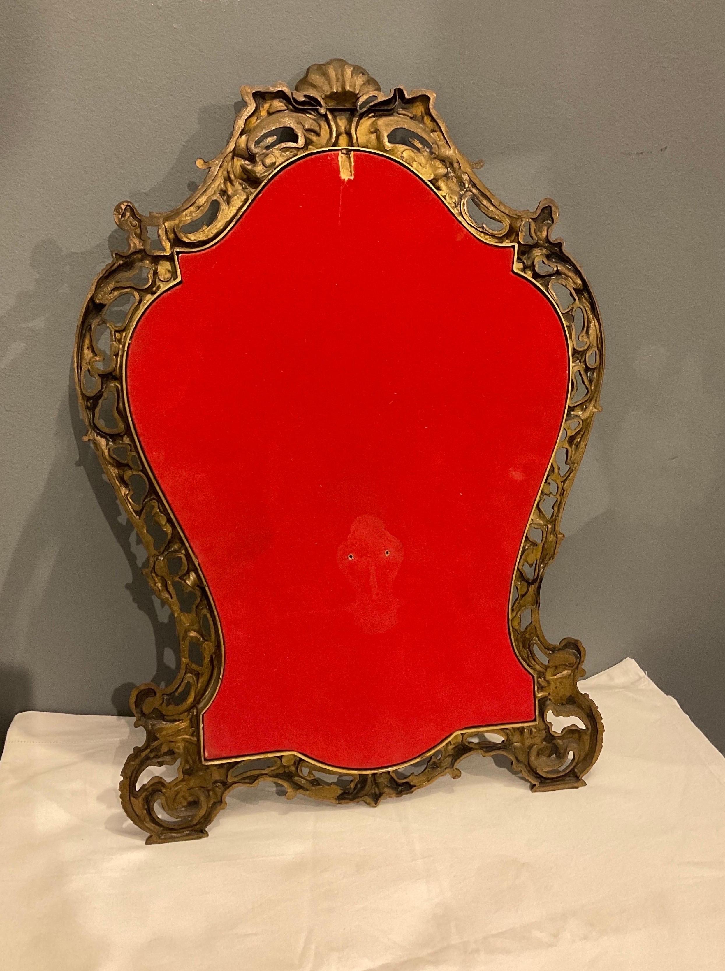 Miroir italien en laiton des années 60 en vente 4
