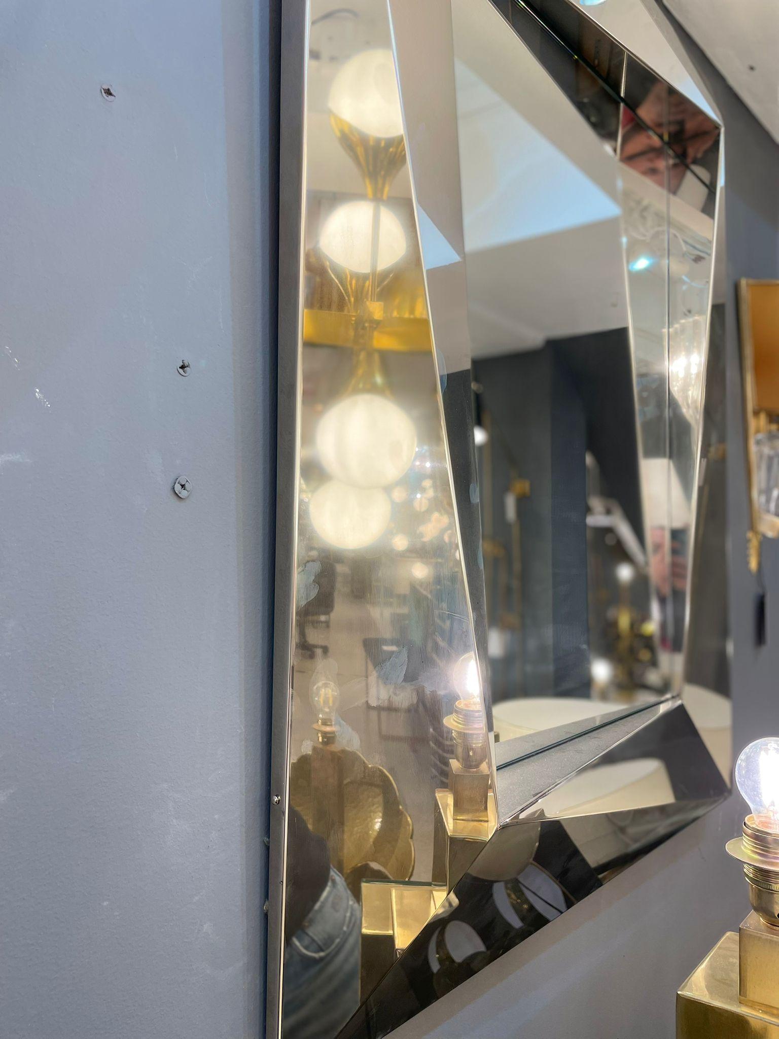 Late 20th Century Italian Mirror in Chrome, circa 1980