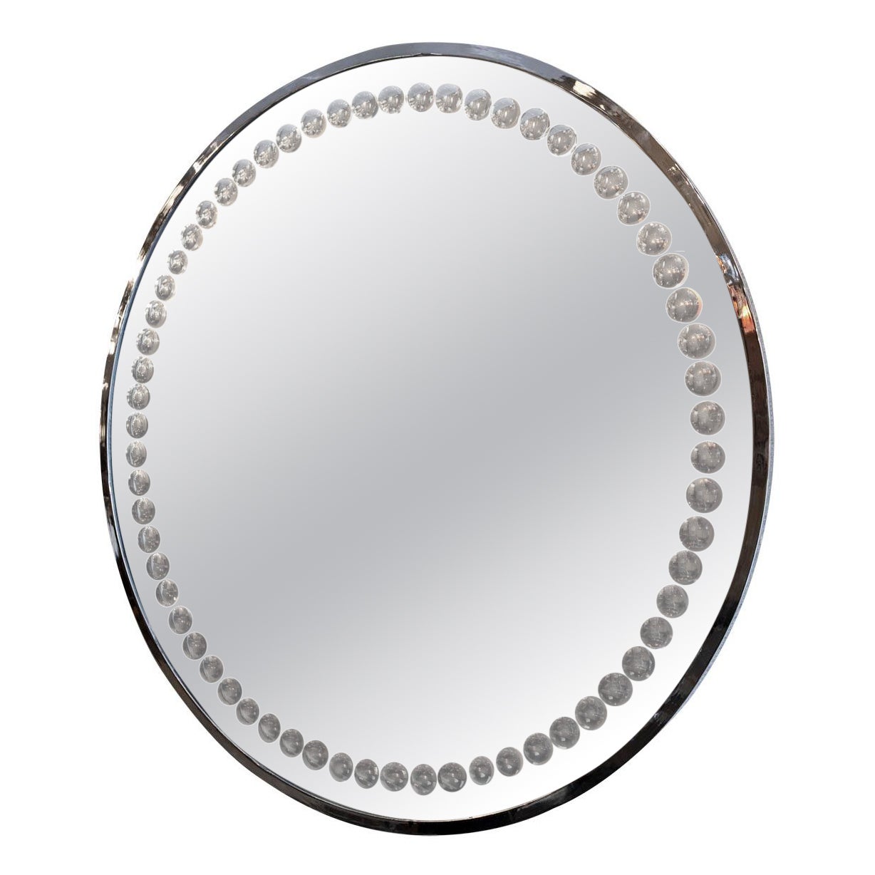 Specchio italiano in cromo, Anno: 1960