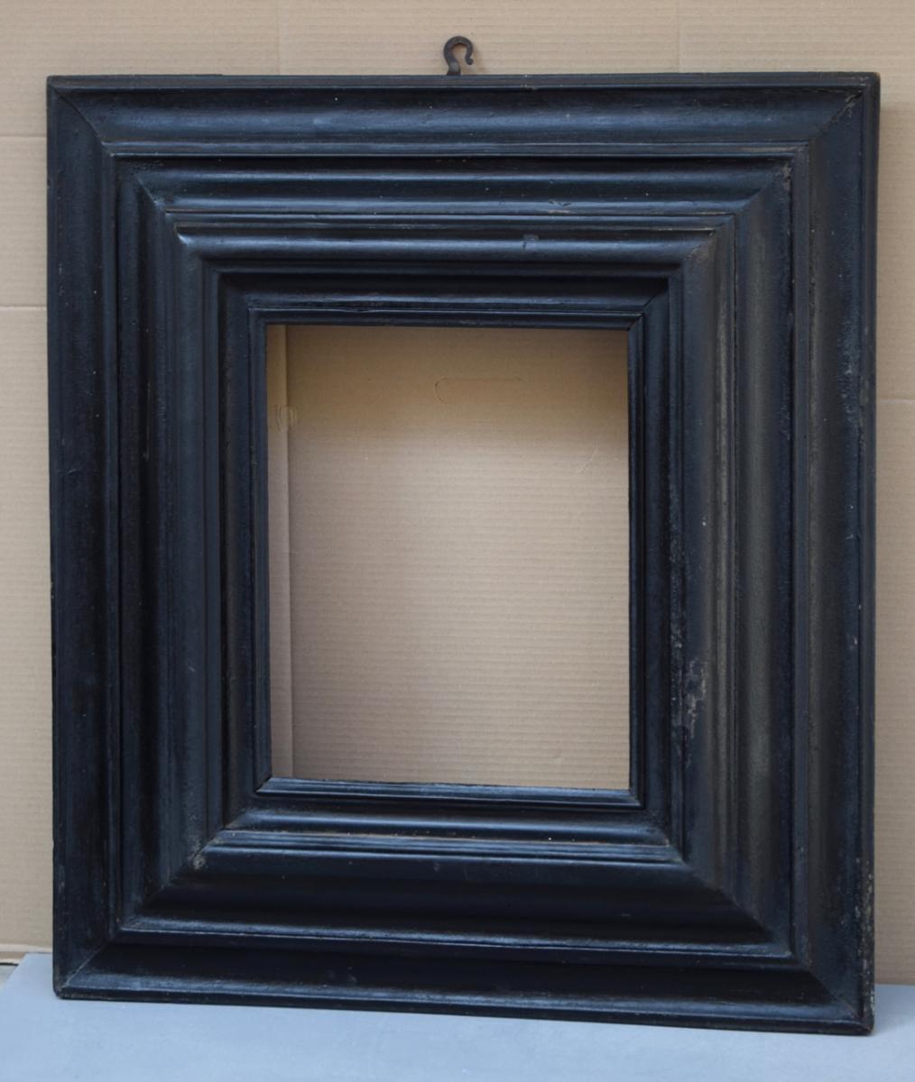 18th Century Italian Mirror in Ebonized Wood from the Early Eighteenth Century For Sale