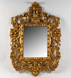 Italian Mirror in Gilded Carved Wood